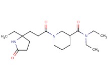 N,N-diethyl-1-[3-(2-ethyl-5-oxo-2-pyrrolidinyl)propanoyl]-3-piperidinecarboxamide