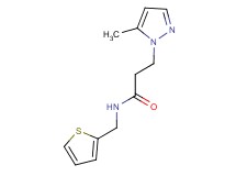 3-(5-methyl-1H-pyrazol-1-yl)-N-(2-thienylmethyl)propanamide