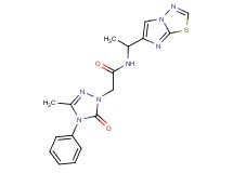 N-(1-imidazo[2,1-b][1,3,4]thiadiazol-6-ylethyl)-2-(3-methyl-5-oxo-4-phenyl-4,5-dihydro-1H-1,2,4-triazol-1-yl)acetamide
