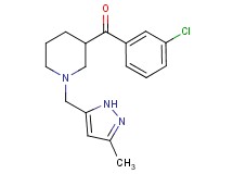 (3-chlorophenyl){1-[(3-methyl-1H-pyrazol-5-yl)methyl]-3-piperidinyl}methanone