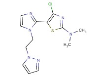 4-chloro-N,N-dimethyl-5-{1-[2-(1H-pyrazol-1-yl)ethyl]-1H-imidazol-2-yl}-1,3-thiazol-2-amine