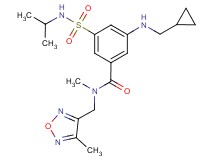 3-[(cyclopropylmethyl)amino]-5-[(isopropylamino)sulfonyl]-N-methyl-N-[(4-methyl-1,2,5-oxadiazol-3-yl)methyl]benzamide