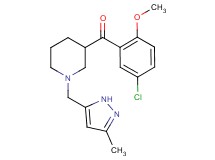 (5-chloro-2-methoxyphenyl){1-[(3-methyl-1H-pyrazol-5-yl)methyl]-3-piperidinyl}methanone
