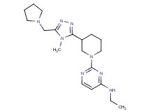 N-ethyl-2-{3-[4-methyl-5-(pyrrolidin-1-ylmethyl)-4H-1,2,4-triazol-3-yl]piperidin-1-yl}pyrimidin-4-amine