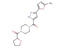 1-{[3-(5-methyl-2-furyl)-1H-pyrazol-5-yl]carbonyl}-4-(tetrahydro-2-furanylcarbonyl)piperazine