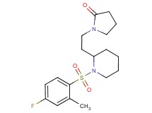 1-(2-{1-[(4-fluoro-2-methylphenyl)sulfonyl]-2-piperidinyl}ethyl)-2-pyrrolidinone