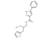 N-[3-(2-furyl)-2-(hydroxymethyl)propyl]-5-phenyl-1H-pyrazole-3-carboxamide