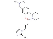N,N-dimethyl-1-(4-{1-[4-(2-methyl-1H-imidazol-1-yl)butanoyl]-2-piperidinyl}phenyl)methanamine