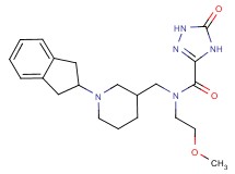 N-{[1-(2,3-dihydro-1H-inden-2-yl)piperidin-3-yl]methyl}-N-(2-methoxyethyl)-5-oxo-4,5-dihydro-1H-1,2,4-triazole-3-carboxamide