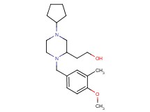 2-[4-cyclopentyl-1-(4-methoxy-3-methylbenzyl)-2-piperazinyl]ethanol