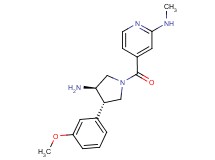4-{[(3R*,4S*)-3-amino-4-(3-methoxyphenyl)pyrrolidin-1-yl]carbonyl}-N-methylpyridin-2-amine