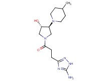 (3S*,4S*)-1-[3-(5-amino-1H-1,2,4-triazol-3-yl)propanoyl]-4-(4-methyl-1-piperidinyl)-3-pyrrolidinol