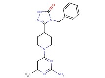 5-[1-(2-amino-6-methyl-4-pyrimidinyl)-4-piperidinyl]-4-benzyl-2,4-dihydro-3H-1,2,4-triazol-3-one