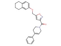 4-phenyl-1-({5-[(5,6,7,8-tetrahydro-2-naphthalenyloxy)methyl]-3-isoxazolyl}carbonyl)-1,2,3,6-tetrahydropyridine