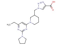 1-{[1-(6-ethyl-2-pyrrolidin-1-ylpyrimidin-4-yl)piperidin-3-yl]methyl}-1H-1,2,3-triazole-4-carboxylic acid
