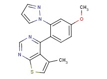 4-[4-methoxy-2-(1H-pyrazol-1-yl)phenyl]-5-methylthieno[2,3-d]pyrimidine