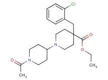 ethyl 1'-acetyl-4-(2-chlorobenzyl)-1,4'-bipiperidine-4-carboxylate