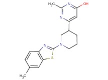 2-methyl-6-[1-(6-methyl-1,3-benzothiazol-2-yl)-3-piperidinyl]-4-pyrimidinol