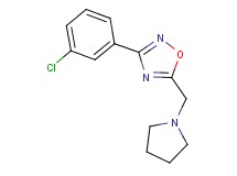 3-(3-chlorophenyl)-5-(1-pyrrolidinylmethyl)-1,2,4-oxadiazole