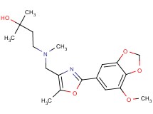 4-[{[2-(7-methoxy-1,3-benzodioxol-5-yl)-5-methyl-1,3-oxazol-4-yl]methyl}(methyl)amino]-2-methylbutan-2-ol