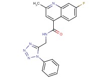 7-fluoro-2-methyl-N-[(1-phenyl-1H-tetrazol-5-yl)methyl]-4-quinolinecarboxamide