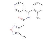 2-(4-methyl-1,2,5-oxadiazol-3-yl)-N-[(2-methylphenyl)(pyridin-4-yl)methyl]acetamide