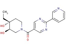 (3R*,4R*)-4-ethyl-1-[(2-pyridin-3-ylpyrimidin-5-yl)carbonyl]piperidine-3,4-diol