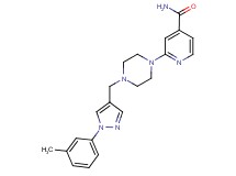 2-(4-{[1-(3-methylphenyl)-1H-pyrazol-4-yl]methyl}piperazin-1-yl)isonicotinamide
