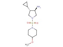 (3R*,4S*)-4-cyclopropyl-1-[(4-methoxy-1-piperidinyl)sulfonyl]-3-pyrrolidinamine