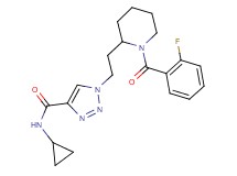 N-cyclopropyl-1-{2-[1-(2-fluorobenzoyl)-2-piperidinyl]ethyl}-1H-1,2,3-triazole-4-carboxamide