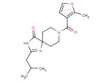 2-isobutyl-8-(2-methyl-3-furoyl)-1,3,8-triazaspiro[4.5]dec-1-en-4-one