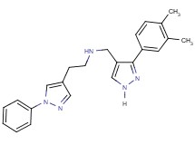 N-{[3-(3,4-dimethylphenyl)-1H-pyrazol-4-yl]methyl}-2-(1-phenyl-1H-pyrazol-4-yl)ethanamine