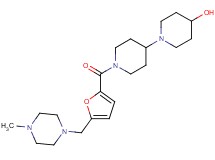 1'-{5-[(4-methyl-1-piperazinyl)methyl]-2-furoyl}-1,4'-bipiperidin-4-ol