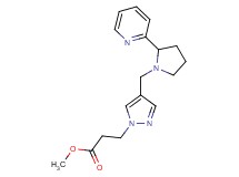 methyl 3-(4-{[2-(2-pyridinyl)-1-pyrrolidinyl]methyl}-1H-pyrazol-1-yl)propanoate