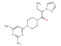 4-methyl-6-{4-[2-(1H-pyrazol-1-yl)butanoyl]-1-piperazinyl}-2-pyrimidinamine