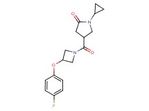 1-cyclopropyl-4-{[3-(4-fluorophenoxy)-1-azetidinyl]carbonyl}-2-pyrrolidinone