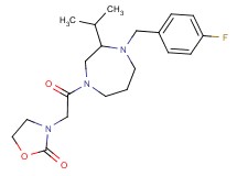 3-{2-[4-(4-fluorobenzyl)-3-isopropyl-1,4-diazepan-1-yl]-2-oxoethyl}-1,3-oxazolidin-2-one