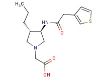 {rel-(3S,4R)-3-propyl-4-[(3-thienylacetyl)amino]-1-pyrrolidinyl}acetic acid hydrochloride