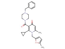 3-[(4-benzyl-1-piperazinyl)carbonyl]-2-cyclopropyl-6-methyl-1-[(5-methyl-2-furyl)methyl]-4(1H)-pyridinone