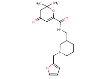 N-{[1-(2-furylmethyl)piperidin-3-yl]methyl}-2,2-dimethyl-4-oxo-3,4-dihydro-2H-pyran-6-carboxamide