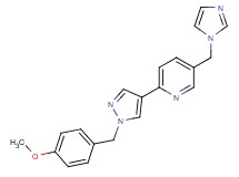 5-(1H-imidazol-1-ylmethyl)-2-[1-(4-methoxybenzyl)-1H-pyrazol-4-yl]pyridine