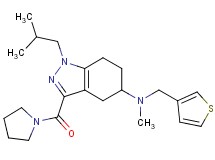 1-isobutyl-N-methyl-3-(1-pyrrolidinylcarbonyl)-N-(3-thienylmethyl)-4,5,6,7-tetrahydro-1H-indazol-5-amine
