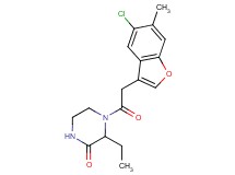 4-[(5-chloro-6-methyl-1-benzofuran-3-yl)acetyl]-3-ethylpiperazin-2-one