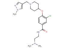 3-chloro-N-[2-(dimethylamino)ethyl]-4-({1-[(1-methyl-1H-pyrazol-4-yl)methyl]-4-piperidinyl}oxy)benzamide