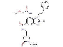 N-[(1-ethyl-5-oxo-3-pyrrolidinyl)methyl]-7-[(methoxyacetyl)amino]-1-(2-phenylethyl)-1H-benzimidazole-5-carboxamide