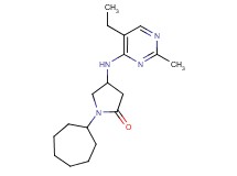 1-cycloheptyl-4-[(5-ethyl-2-methylpyrimidin-4-yl)amino]pyrrolidin-2-one