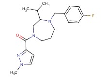 1-(4-fluorobenzyl)-2-isopropyl-4-[(1-methyl-1H-pyrazol-3-yl)carbonyl]-1,4-diazepane