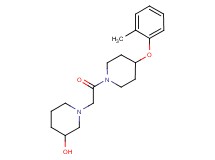 1-{2-[4-(2-methylphenoxy)-1-piperidinyl]-2-oxoethyl}-3-piperidinol