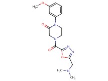 4-({5-[(dimethylamino)methyl]-1,3,4-oxadiazol-2-yl}carbonyl)-1-(3-methoxyphenyl)piperazin-2-one