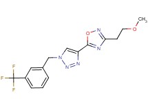 3-(2-methoxyethyl)-5-{1-[3-(trifluoromethyl)benzyl]-1H-1,2,3-triazol-4-yl}-1,2,4-oxadiazole
